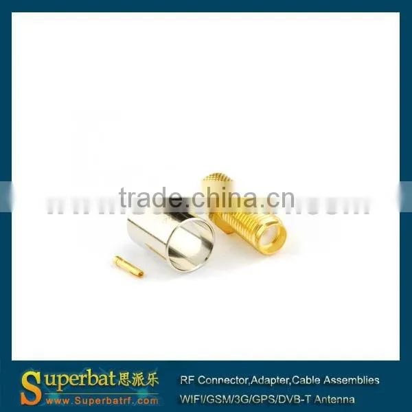 sma cable assembly bulkhead electrical connectors SMA Crimp Jack bulkhead connector for LMR300