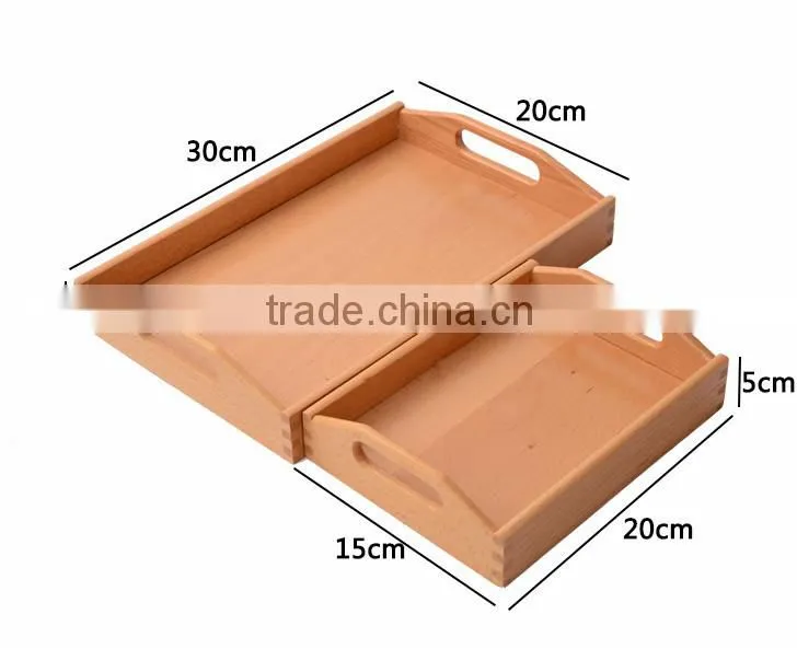 new design wood trays with handle