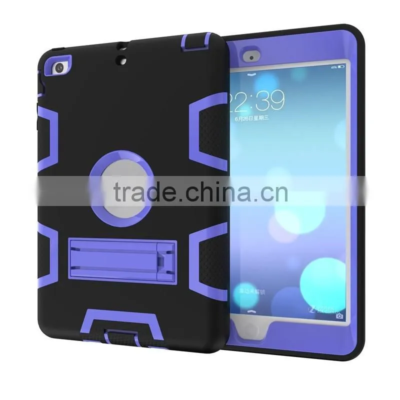 Fashion and special designde Contrast color tablet case for ipad mini 3 with kickstand