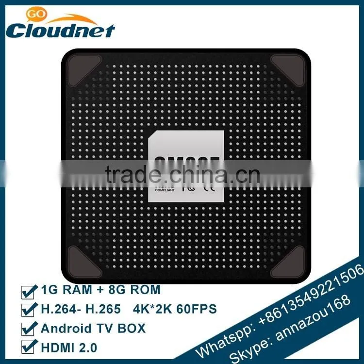 Hot Cloudnetgo CM905 4K S905 smart tv box quad core Android 5.1 Smart TV Lollipop live xbmc / Kodi streaming tv box OEM accepted