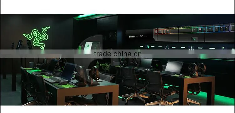 Hongjin Black MFMDF Computer Desk For Internet Cafe