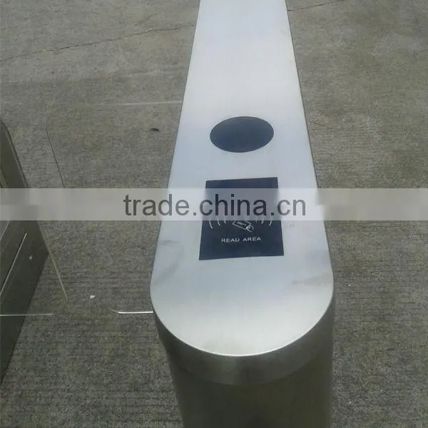 Optical Barrier-type flow control turnstile for Internal Installation with swinging glass doors