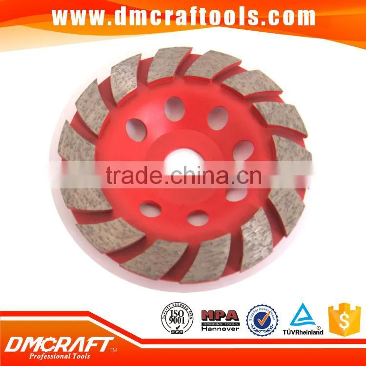Turbo wave diamond grinding cup wheel