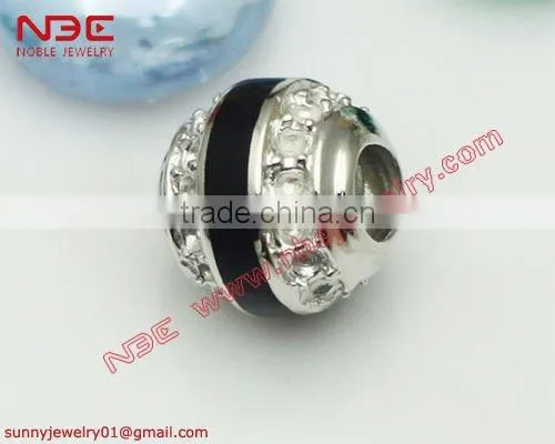 925 silver bead necklace with AAA zircon stone