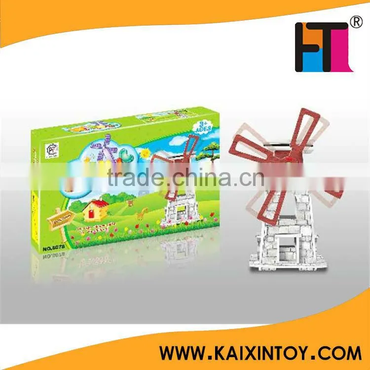 Promotion 3D Solar Power Aircraft DIY Intelligent Puzzle Toy EN71/ASTM/HR4040