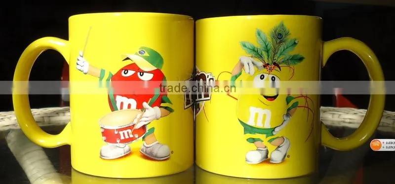 300-400ml ceramic glazed mug with decal