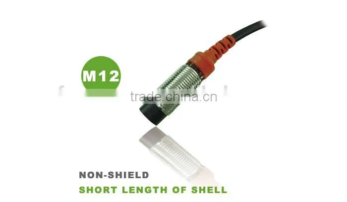 F3C Series M12 Inductive Sensors, Cylinder Shape Inductance Sensor, PNP/NPN, Flush/Non-flush