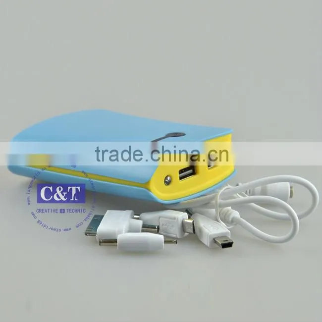 C&T 2013 new Portable 2600mAh high brightness led lamps mobile power bank