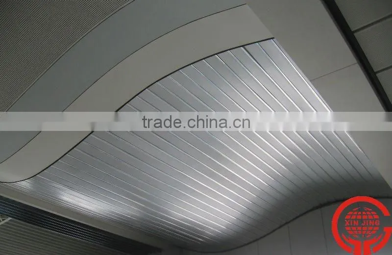 Aluminum strip arc ceiling