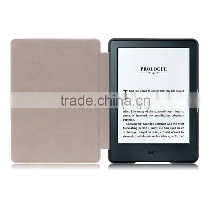 PU Hard Cover Colorful Printing Smart Case for New Kindle 2016