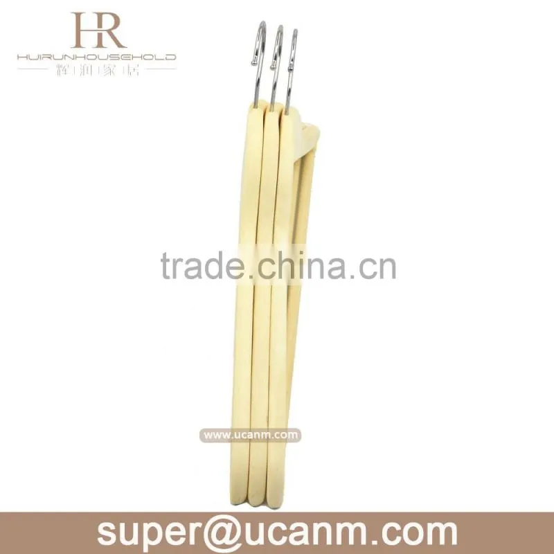 HRW-3001N A Grade without paint wood cheap clothes hanger for suit shirt