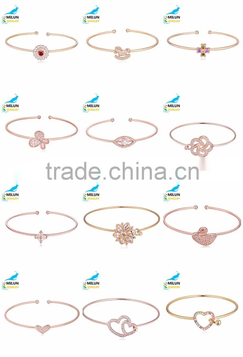 Cheap Simple Fashion Punk Charming Lady Open Cuff Bangle