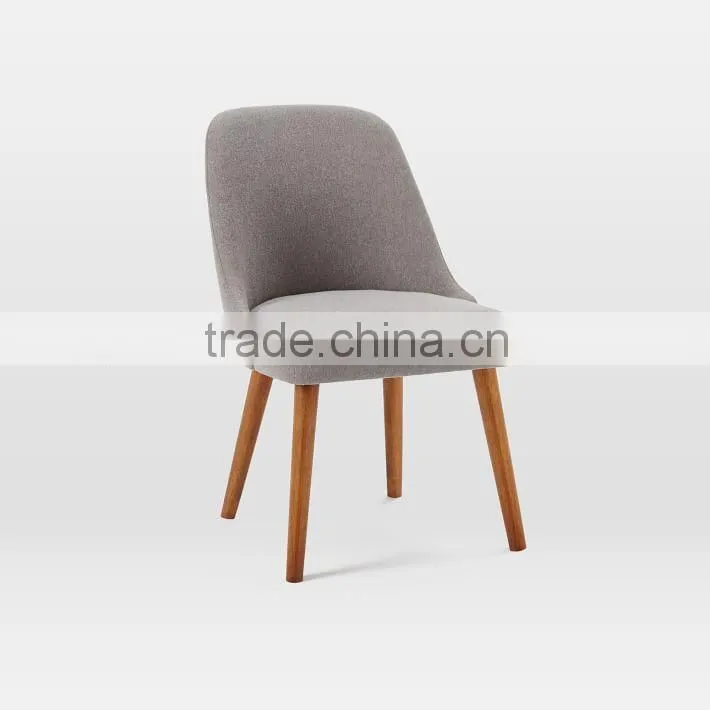 DC-4096 fabric and solid wood leg dining chair