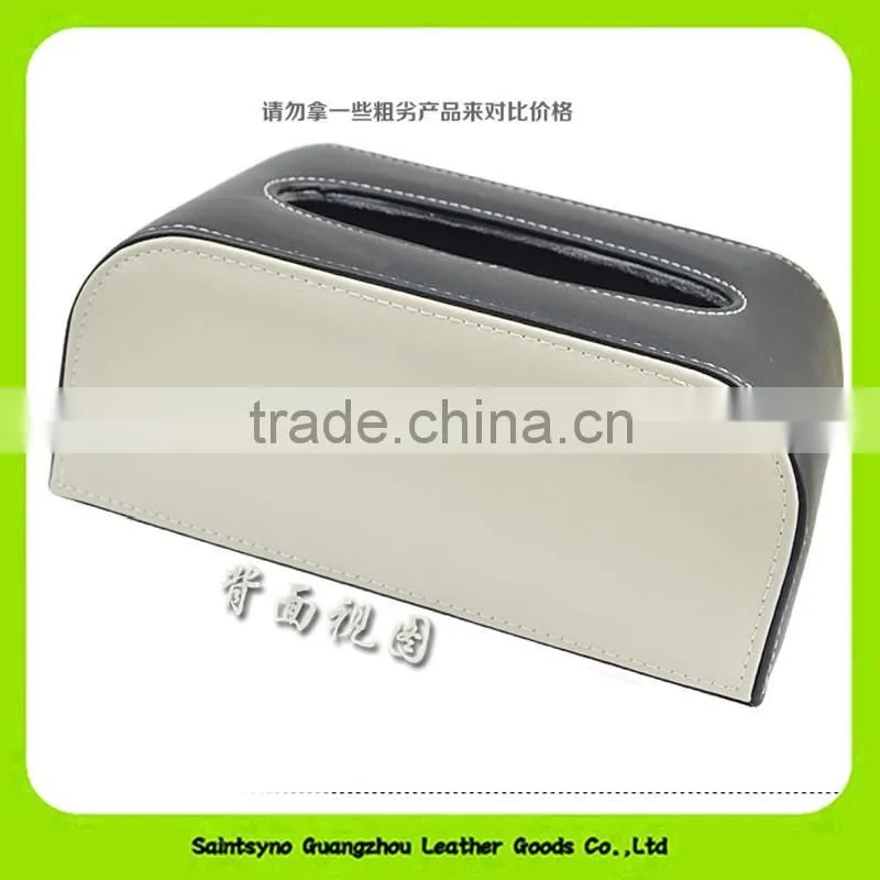 15001 High quality custom leather car tissue holder