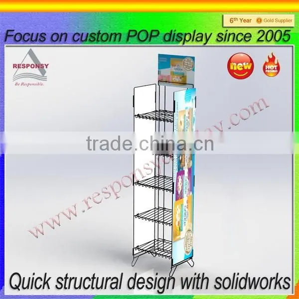 POP custom facial mask display stand made from metal