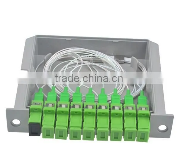 Wholesale insertion SC apc 1*8 Fiber optical splitter, FTTH 1*8 SC apc optic fiber splitter