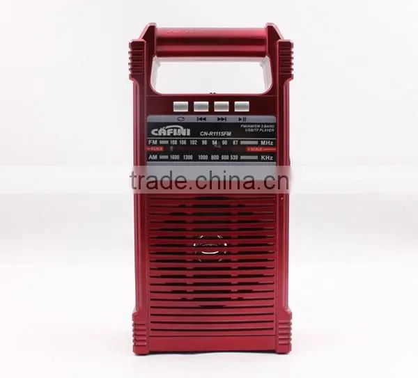 Factory sale mini portable fm radio with flashlight
