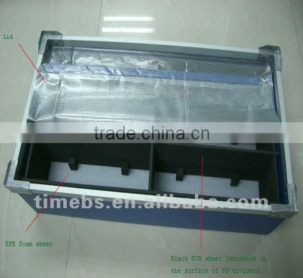corrugated pp returnable box with compartment