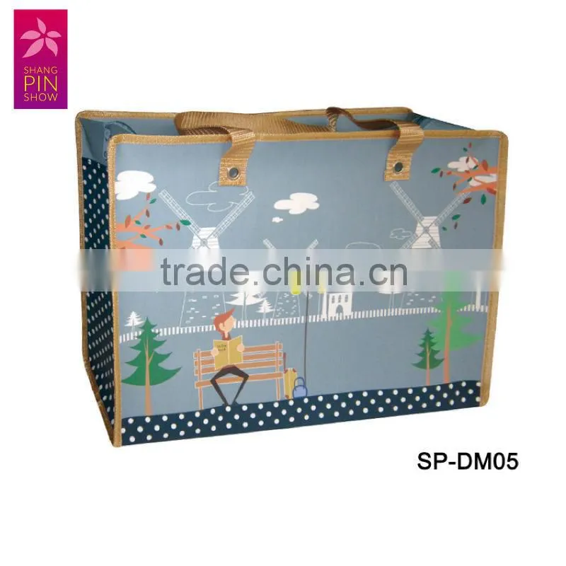 2016 New PP Non Woven Plastic Handbags Women Waterproof Shopping Bags Factory SP-DM