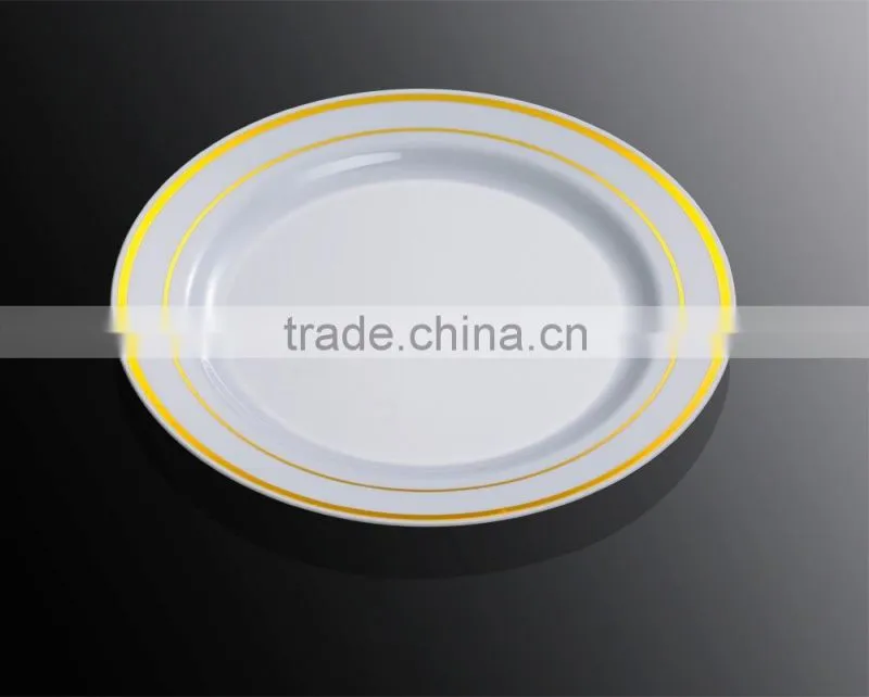6"Disposable Plate For Party,Plastic Round Dinner Plate with Silver Coated