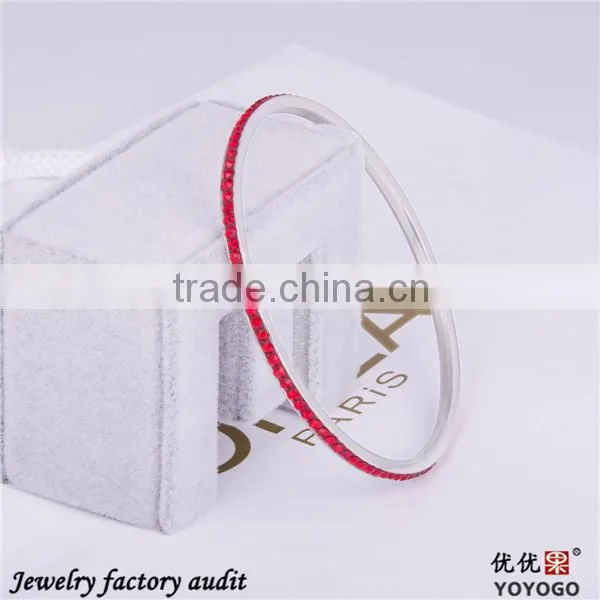 2014 Alloy Rhinestone Paved Beads Stylish Stainless Steel Bracelet