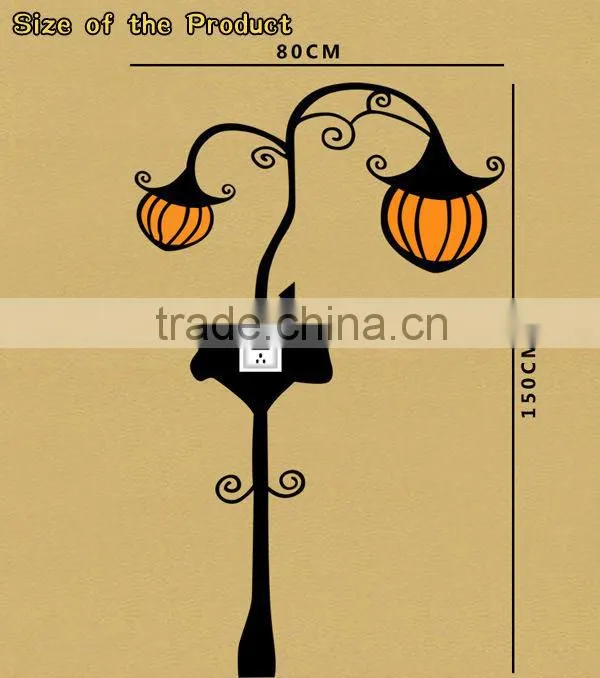 2014 Factory supply new fashion Wallpaper Light DIY 3D Pumpkin Shape Night Light