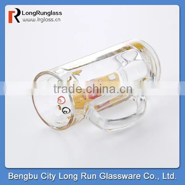 LongRun 374 New design light beer mug with handles black strong beer glasses wholesale heavy beer stein