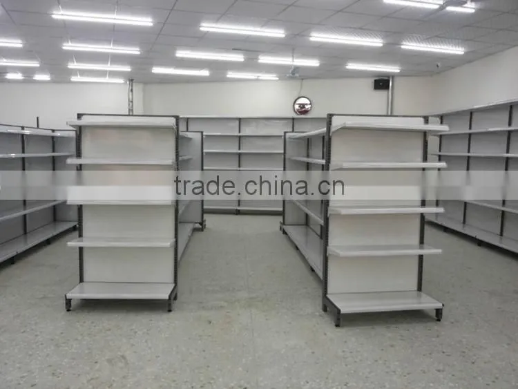 Blue / Orange Cold-Rolled Steel Supermarket Rack Shelf