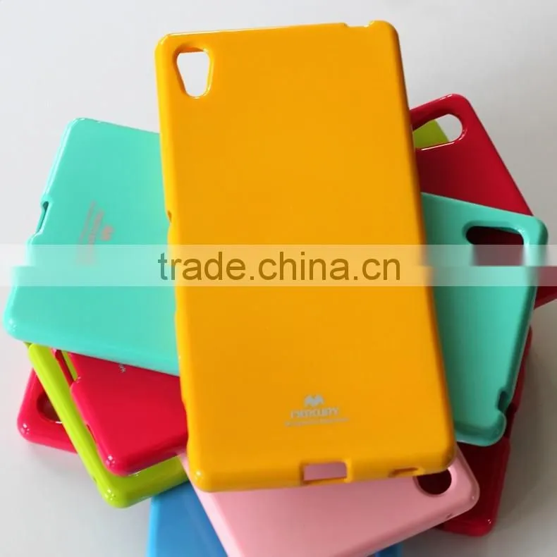 2016 High quality Newsets mercury Jelly Case TPU Case Ultra Slim TPU mobile Phone case for sony xperia z5