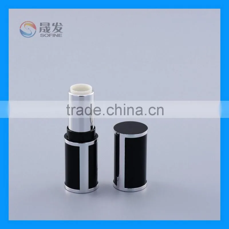Cylinder shape empty plastic lipstick packaging