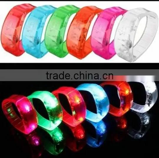 Light Glows Bracelet / Voice Control LED Wristbands / flashing led wristbands