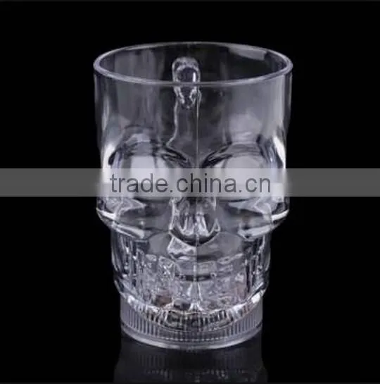 Creative LED Glowing beer cup / Skull Beer Mug Cup / Wine Beer Mug Cup