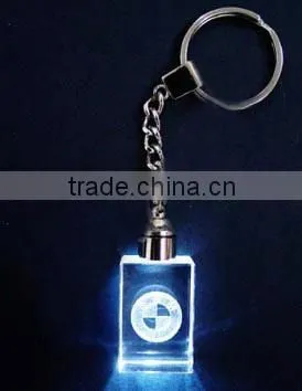 2016 Best selling 3d laser engraving human image crystal glass keychain