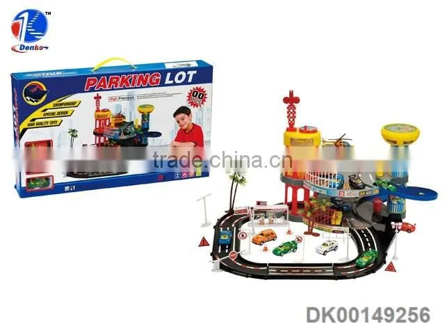 Diecast Parking lot(with 2 car and 1 plane)