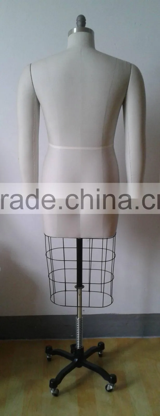 male upper body tailoring mannequin with collapsible shoulder and adjustable stand