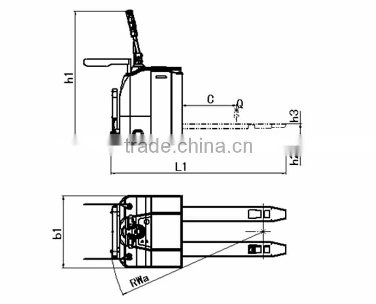 2 Ton Electric Pallet Truck with Protection Armrest