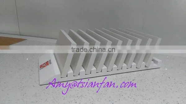Rotatable marble and granite table top display rack