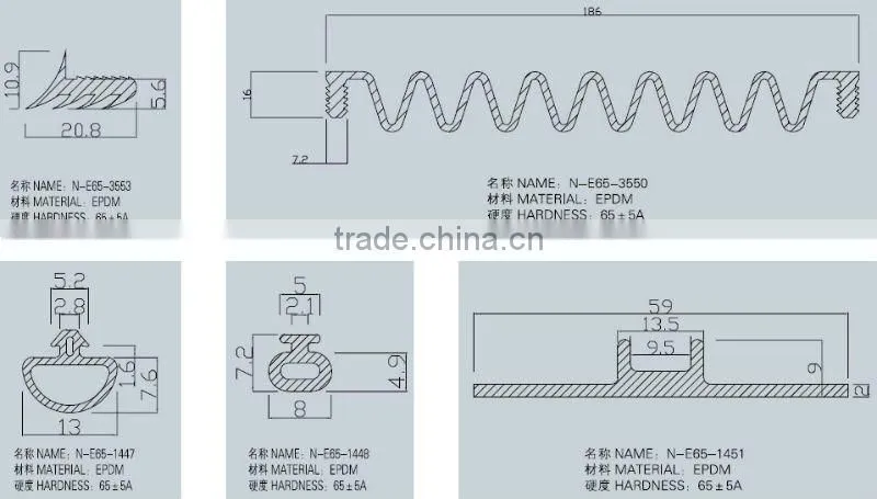 EPDM&Silicone rubber strip profile
