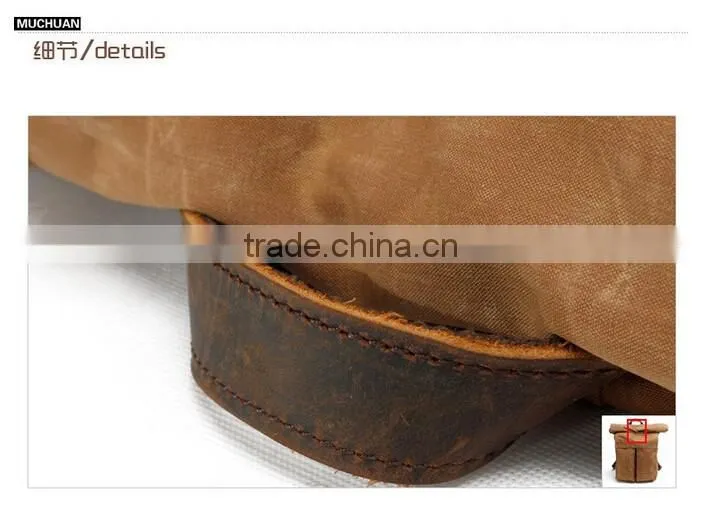 Oem custom design leather backpack bag outdoor backpack grey