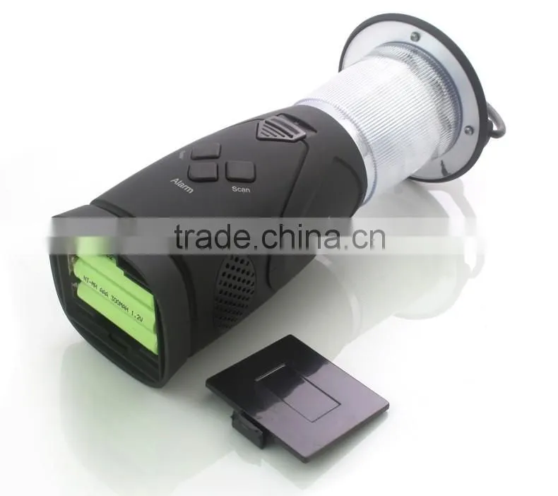 FM Radio Dynamo & Solar 8LED Camping Lantern USB Charger Hand Crank Hanging Lantern