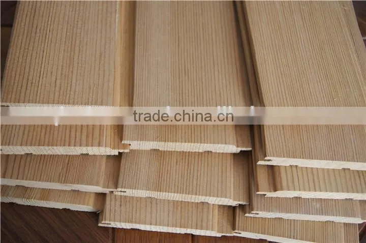 Outside solid thermowood wall panels