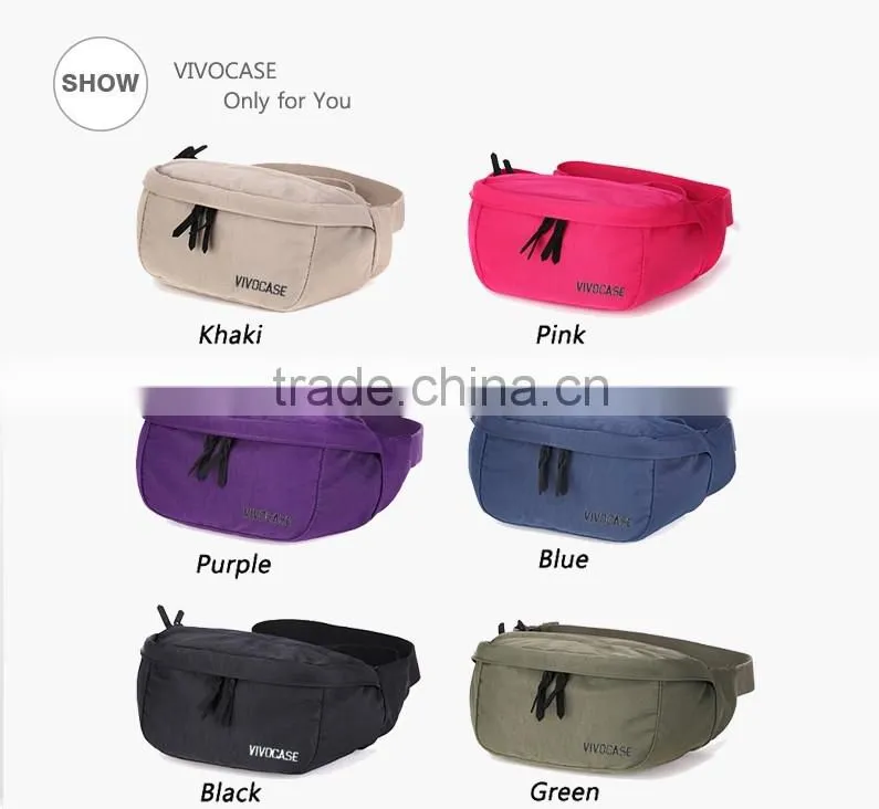 Wholesale big capacity three pockets multi-funtional sport waist bag