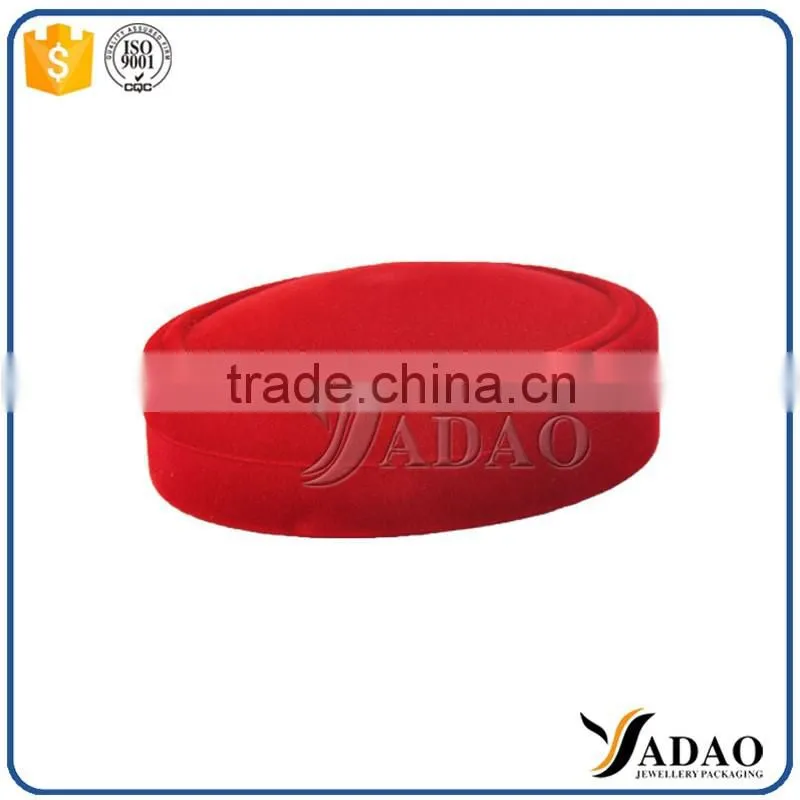 OEM universal wholesale red flocking round recycled packaging boxes