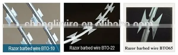 concertina razor barbed wire mesh fence CBT-65