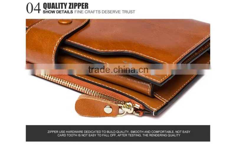 vintage leather long purse and wallet women clutches wallet wholesale