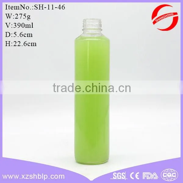 liquid packing glass juice bottle with printing logo wholesale