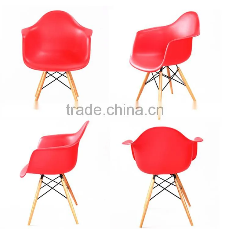 Woodlegs Plastic Dining Arm Chair