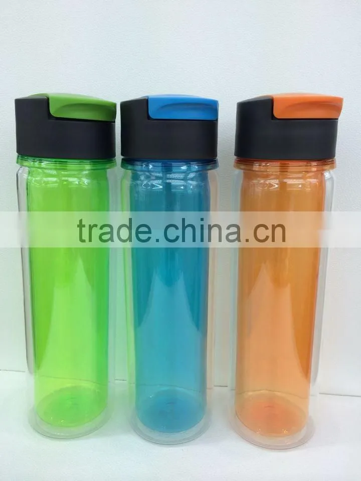 Sport Tritan plastic water bottle 16OZ with BPA FREE