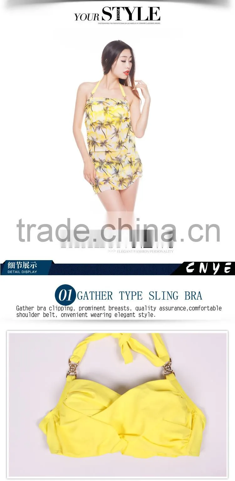 CNYE hot sale yellow bikini womens swimwear beach swimsuit
