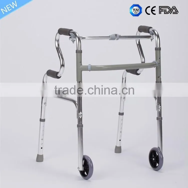 elderly walking aid support height adjustable rollator walker with wheels in frond